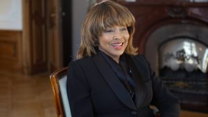 Tina Turner sitting down for an interview in new documentary